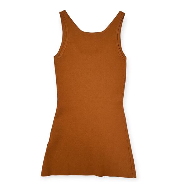 NEW TOTEME Urda Square Scoop-Neck Jersey Tank Top SIZE XS Chocolate Brown NWOT - Picture 2 of 7